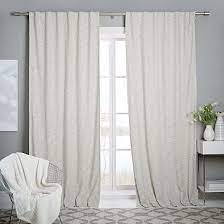 Textured Weave Curtain Blackout Panel Ivory 48 X96 Sheer Curtains Custom Drapes Linen Curtains