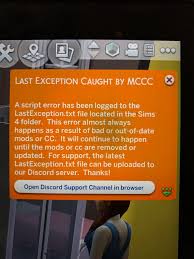 Anyone Know How To Fix This I Just Downloaded The Newest Version Of Mccc Yesterday Thanks In Advance Sims4