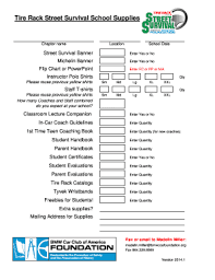 fillable online tire rack street survival school supplies