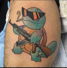 So pull up your chair, and get some inspiration from these epic stitches. My New Squirtle Tat Tattoo