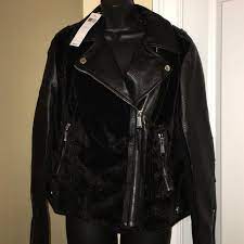 Bcbg Generation Leather Faux Fur Jacket Fur Jacket Faux Fur Jacket Fashion