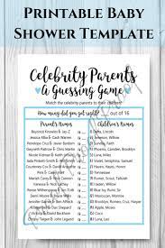 Celebrity Baby Names Famous Parents Names Celebrity Baby Game Printable Baby Shower Game Trendy Baby Boy Names Celebrity Baby Names Baby Shower Printables