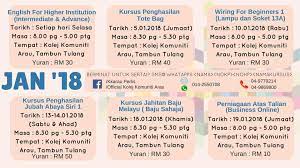 Ulang siar kursus pendek tahun 2020 kolej komuniti bukit beruang melaka malaysia facebook. Jom Semak Jadual Kursus Official Kolej Komuniti Arau Facebook