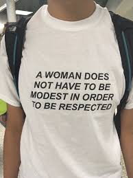 A Mulher Nao Precisa Ser Modesta Para Ser Respeitada Feminism Shirt Casual Tops For Women Equality Tees
