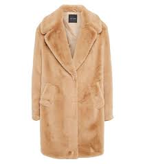 Petite double breasted camel duster coat. Camel Faux Fur Longline Coat New Look