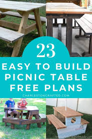27 curated diy outdoor bench ideas are listed here for you to decide which one suits your outdoor setting and personal preferences. 23 Easy To Build Diy Picnic Table Ideas
