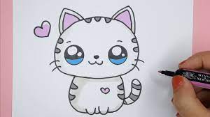 Animals are one of the most popular subjects for artists regardless of medium. How To Draw A Cute Baby Kitten Happy Drawings Youtube