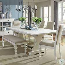 Harbor View Ii Trestle Extendable Dining Room Set From Liberty 631 T4294 Coleman Furniture Trestle Dining Tables White Dining Room Sets Dining Table