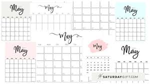Cute Free Printable Calendars 2021 By Saturdaygift