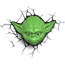 3d Light Fx Star Wars Yoda Face 3d Deco Led Wall Light Walmart Com Walmart Com