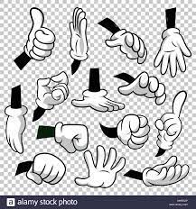 Cartoon Hands With Gloves Icon Set Isolated On Transparent Stock Vector Image Art Alamy In 2020 Drawing Cartoon Characters Vintage Cartoon Cartoon Character Design