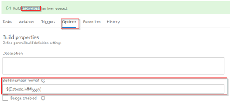 Is It Possible To Rename Or Give A Custom Name To A Build In Vsts Stack Overflow