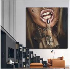 ✓ kommerzielle nutzung gratis ✓ erstklassige bilder. Niemengzhen Druck Auf Leinwand Cool Sexy Girl Tattoo Bilder Pop Art Abstrakt Moderne Leinwand Malerei Graffiti Street Frauen Portrat Wandkunst Fur Zimmer 70x70cm Kein Rahmen B Amazon De Kuche Haushalt Wohnen