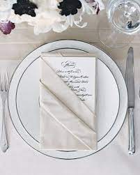 Tuxedo Inspired Wedding Napkins Wedding Napkin Folding Napkin Folding