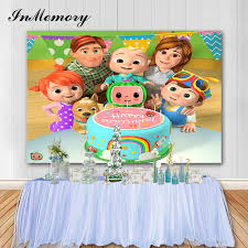 Cocomelon birthday party cake or cupcake toppers 12 cardstock picks. Inmemory Photography Studio Background Cocomelon Theme Birthday Party Banner Cake Children Custom Photo Backdrop Party Decor Background Aliexpress