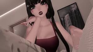 甘いロマンチックなキスと抱擁VRバーチャルゴスGFは雷雨の視聴者POVの間にあなたを慰めます