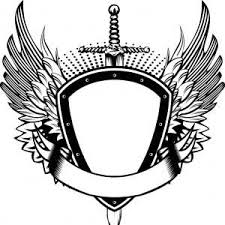 Vector Shield With Wings Pdf Spartan Helmet Shield Sword Wings Vector Seni Grafis Tato Burung Hantu Gambar Serigala