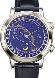 Patek Philippe 6102p 001 Grand Complications Perpetual Calendar Chronograph 44mm Blue Sky Chart Platinum Leather Automatic Brand New