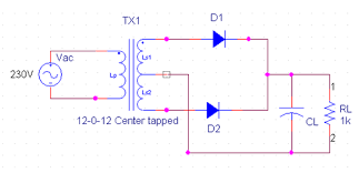 Full Wave Rectifier Circuit With And Without Filter Electrical Circuit Diagram Circuit Electronics Circuit