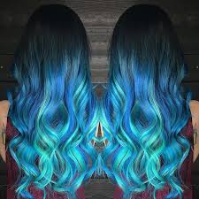 Electric Blue Ombre Hair Color With Turquoise Hair Extensions By Hair Sorceress Mermaid Hair Unicorn Hair L Blue Ombre Hair Mermaid Hair Color Hair Color Blue