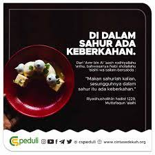 Didalam Sahur Ada Keberkahan Yayasan Cinta Sedekah