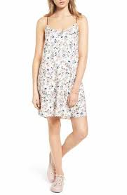 Lush Floral Print Cross Back Slipdress Summer Dresses Dresses Bodycon Dress