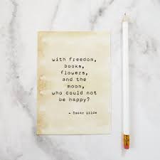 Pablo neruda poetry art print moon quote poster wall decor | etsy. Oscar Wilde Moon Quote Postcard Literature Quote Book Lover Literary Emporium