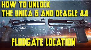 As with most new weapons released via dlc, the deagle 44 has to be unlocked by completing an assignment. Bf4 How To Unlock The Deagle 44 And Unica 6 Floodgate Location Dragon S Teeth Dlc Youtube
