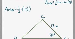 04 Example Of Finding Triangle Area Using Trig