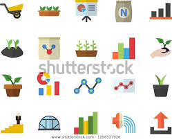 Color Flat Icon Set Fertilizer Flat Stock Vector Royalty