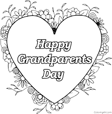 The happy grandparents day coloring pages are quite cute and they celebrate the importance of both maternal and paternal grandparents in a child's life. Grandparents Day Coloring Pages Coloringall