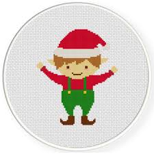 Looking for your next counted cross stitch project? Charts Club Members Only Christmas Elf Cross Stitch Pattern Daily Cross Stitch
