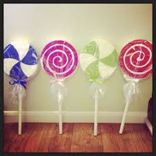I was really excited to get my sports snowmen up on the mantle. Giant Lollipops Tim Burton Pinterest Candy Decorations Diy Candy Props Giant Lollipops