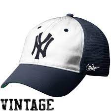 Nike New York Yankees Heritage 86 Vintage Relaxed Adjustable Trucker Hat Navy Blue White Vintage Nike Hats For Men Yankees Hat