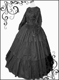 1800 S Civil War Victorian Goth 3 Tier Mourning Black Dress Gorgeous Gown Gorgeous Dresses Dresses One Piece Gown