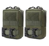 2er gürteltasche Herren kleine molle Taktische Tasche für Handy Werkzeug  zubehör kellnertasche EDC Pouch Waist Bag und Zwei Patches Klett:  Amazon.de: ...