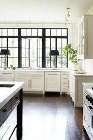 30 Spectacular White Kitchens With Dark Wood Floors Gorgeous White Kitchen Home Kitchens Transitional House