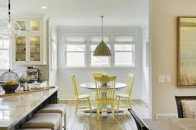 yellow windsor dining chairs with