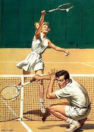 Arthur Sarnoff Reepingle Par Maurie Daboux Vintage Tennis Tennis Tennis Posters