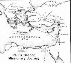 From macedonia paul traveled to greece 1. Pauls Second Missionary Journey Map Maps Catalog Online