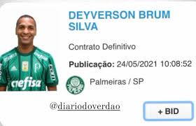 Deyverson (id 43508) ▲ 2,20. Pain Deyverson Foi Inscrito Palmeiras