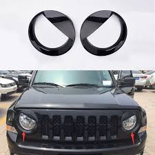 Abs Black Head Light Lamp Cover Trim For Jeep Patriot 2011 2012 2013 2014 2015 Jeep Patriot Jeep Patriot Accessories Jeep