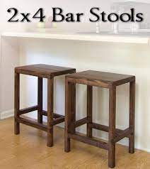 How To Make A Half Lap Bar Stool From 2x4s Furniture Project Plans Furniture Projects Diy Stool