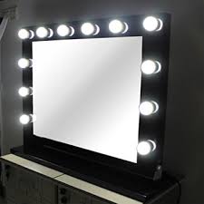 A hollywood mirror is a lighted vanity mirror that you set in your dressing or vanity area to check your appearance, apply makeup perfectly, and do your hair. á… Black Hollywood Makeup Mirror With Lights Vanity Lighted Beauty Theatre Mirror 8065