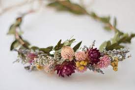 Dried Floral Crown Wildflower Bridal Head Wreath Bohemian Floral Crown Wedding Bridal Head Wreath Floral Crown