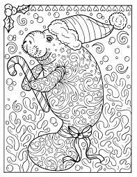 Manatee coloring pages manatee 9 jpg printable coloring4free. Manatee Christmas Coloring Page Instant Download Adult Etsy