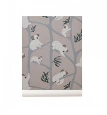 Koala Wallpaper Ferm Living Perfect For Decorating The Kids Room Most ferm living items such as wallpaper, planters, pendant lighting and textiles are in stock and ready to ship. koala grey wallpaper ferm living