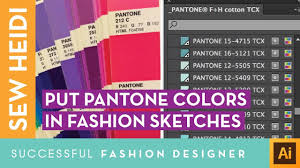 Select the shape using the selection tool (v) in the toolbar, activate the fill or stroke box depending on where you want to apply the color. How To Color Your Fashion Flat Sketch With Pantone Swatches In Illustrator Youtube