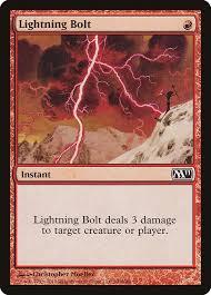 Lightning bolt is an american noise rock duo from providence, rhode island, composed of brian chippendale on drums and vocals and brian gibson on bass guitar. Lightning Bolt M11 149 Magic The Gathering Card