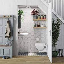 Keuntungan Membuat Kamar Mandi Bawah Tangga Bathroom Under Stairs Small Downstairs Toilet Bathroom Design Small